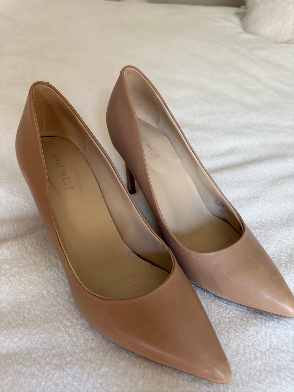 NINE WEST Nude Pointed-Toe Pumps